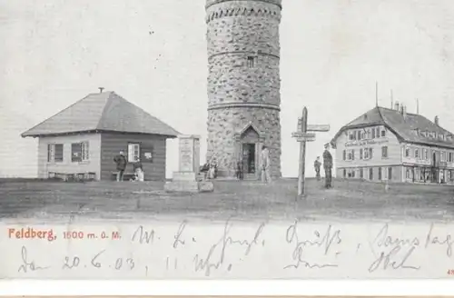 (176) AK Feldberg, Schwarzwald, Feldbergturm 1903