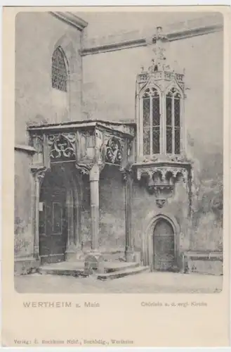 (16690) AK Wertheim (Main), Evangelische Kirche, Chörlein, vor 1905