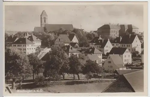 (15329) Foto AK Riedlingen, B.-Württ., Kirche, Ortsansicht, vor 1945