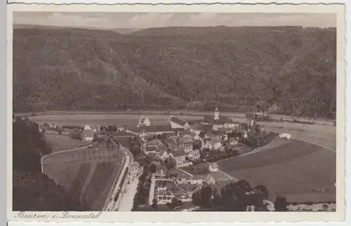 (15311) AK Beuron, Panorama, Kloster, vor 1945