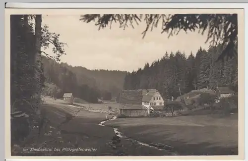 (14987) Foto AK Zinsbachtal bei Pfalzgrafenweiler 1942