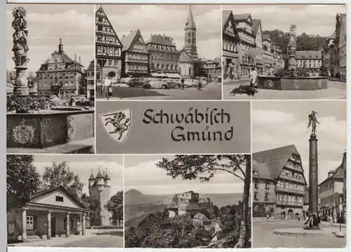 (13903) Foto AK Schwäbisch Gmünd, Mehrbildkarte, nach 1945