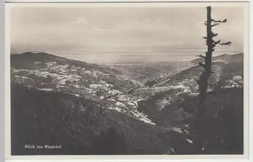 (13445) Foto AK Blick ins Rheintal, Stempel Badener Höhe, vor 1945