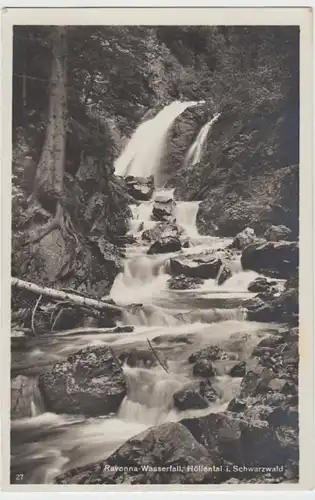 (13267) Foto AK Höllental, Schwarzw., Ravenna-Wasserfall, vor 1945