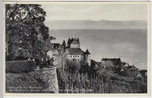 (12618) AK Meersburg, Bodensee, Oedenstein, Schloss, Unterstadt 1939