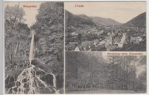 (115701) AK Urach, Wasserfall, Hochwiese um 1910