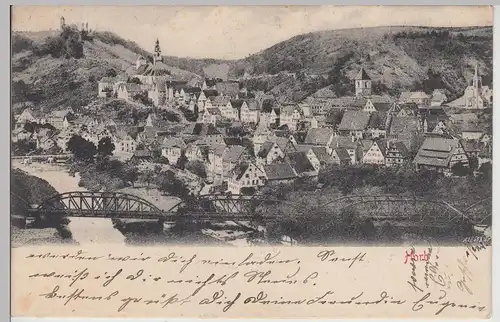 (115518) AK Horb am Neckar, Totale 1907