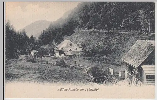 (115308) AK Höllental (Schwarzwald), Löffelschmiede 1905