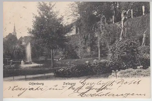 (115081) AK Offenburg, Zwinger 1906