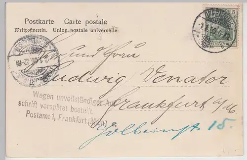 (115081) AK Offenburg, Zwinger 1906