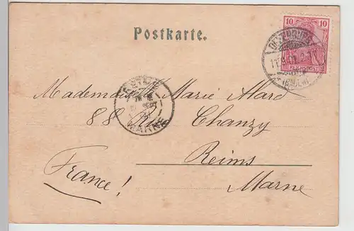 (115073) AK Gruss aus Offenburg, Hauptstraße 1901