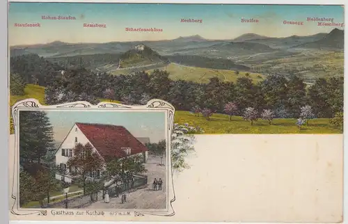 (115001) AK Gasthaus zur Kuchalb, Donzdorf 1914