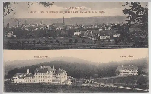 (114526) AK Bad Dürrheim, Kindersolbad, Landessolbad 1917