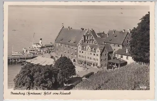 (114119) Foto AK Meersburg, Bodensee, Blick vom Känzele, Sonderstempel 1950