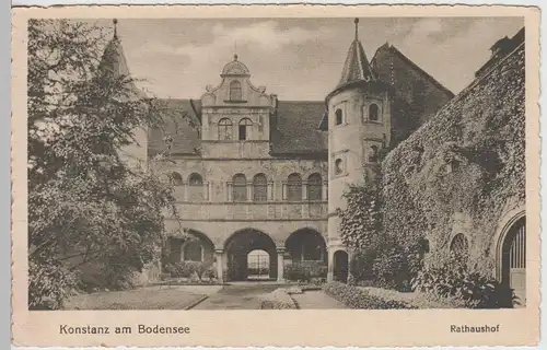 (114117) AK Konstanz, Bodensee, Rathaushof 1923