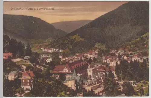 (114108) AK Bad Wildbad, Schwarzwald, Panorama 1931