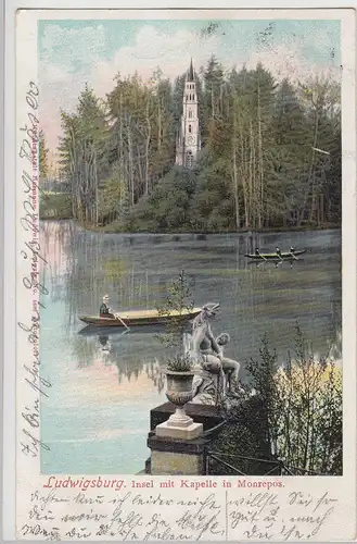 (113906) AK Ludwigsburg, Insel, Kapelle in Monrepos 1903