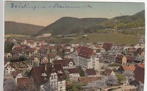 (113783) AK Stadt, Panorama, vermutlich Geislingen 1922