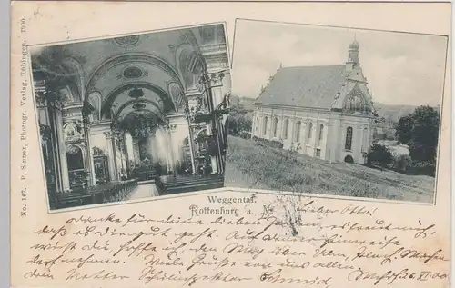 (113485) AK Weggental, Rottenburg am Neckar, Kirche 1900