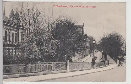 (113333) AK Offenburg, Untere Wilhelmstraße, Litfaßsäule 1912