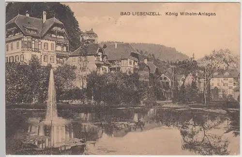 (111820) AK Bad Liebenzell, König Wilhelm Anlagen, Restaurant zum Kurpark, Feldp