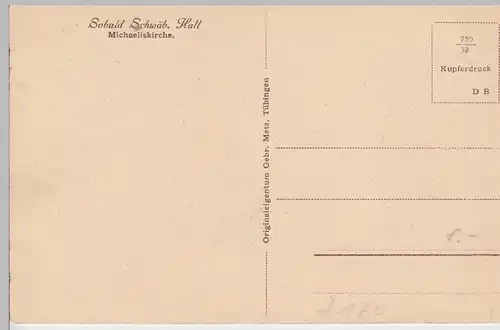 (110868) AK Schwäbisch Hall, Michaeliskirche 1920er