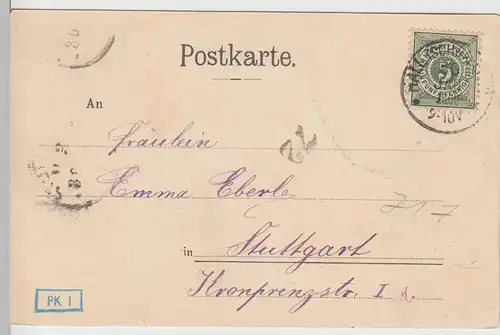 (110866) AK Gruss aus Hall i.W., Totalansicht, 1900