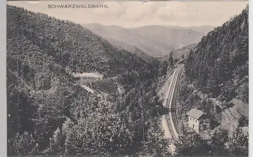 (110081) AK Schwarzwaldbahn, aus Leporello, vor 1945