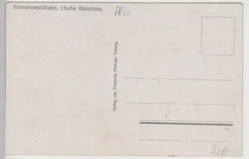 (109874) AK Schwarzwaldbahn, 3fache Bahnlinie, vor 1945