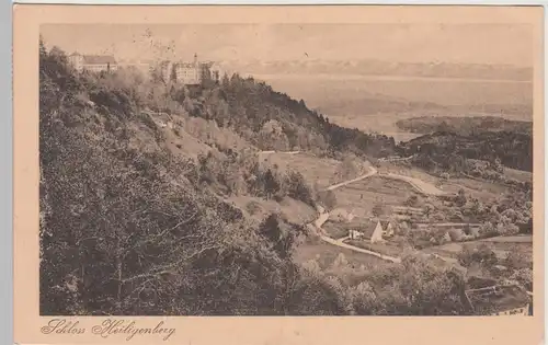 (109279) AK Blick zum Schloss Heiligenberg, Linzgau 1920