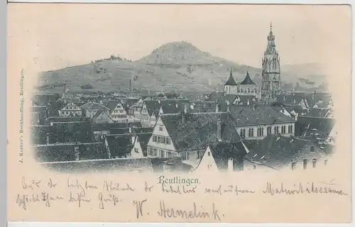 (109143) AK Reutlingen, Teilansicht 1899