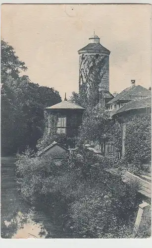 (109028) AK Isny im Allgäu, Zwinghof, Diebsturm, Stadtgraben 1911
