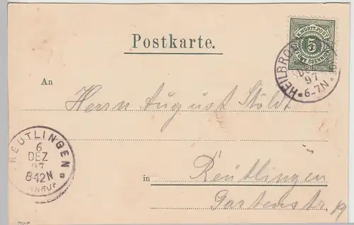 (108867) AK Heilbronn, Wartberg 1897