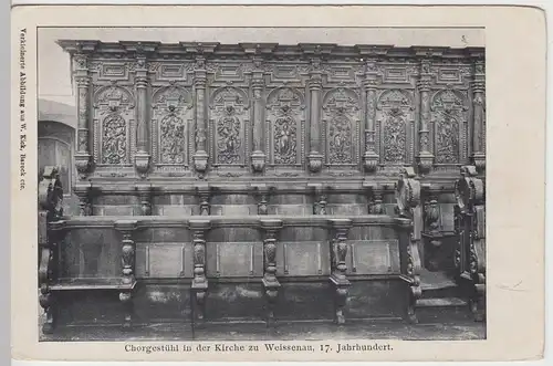 (108264) AK Weissenau, Kirche, Chorgestühl, bis um 1905