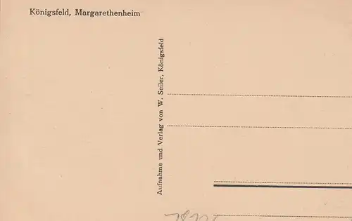 (107836) AK Königsfeld im Schwarzwald, Margaretenheim, vor 1945