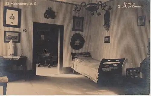 (107761) Foto AK Meersburg, Bodensee, Burg, Altes Schloss, Droste Sterbezimmer,