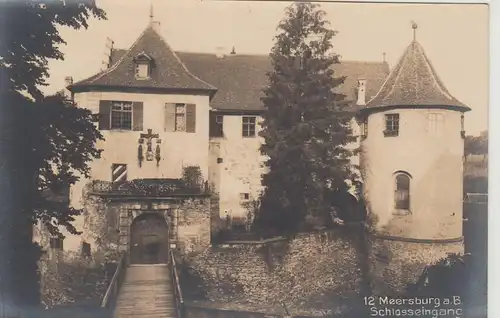 (107760) Foto AK Meersburg, Bodensee, Burg, Altes Schloss, Eingang, vor 1945
