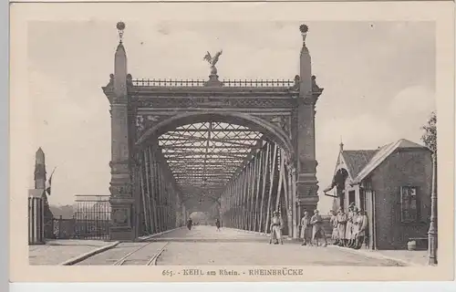 (107464) AK Kehl am Rhein, Rheinbrücke, 1927