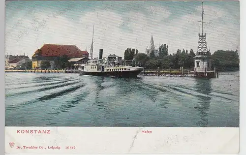 (107431) AK Konstanz, Hafen, vor 1905