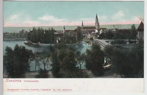 (107430) AK Konstanz, Totalansicht vor 1905