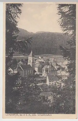 (106997) AK Lenzkirch, Schwarzwald, Ort mit St. Nikolaus Kirche 1927