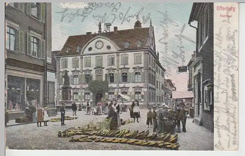 (106290) AK Offenburg, Rathaus, 1905