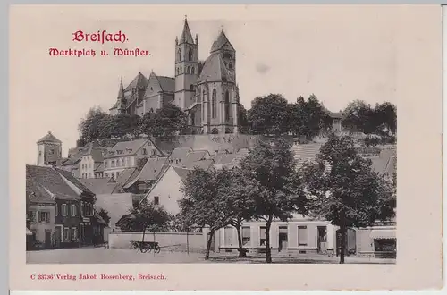 (105876) AK Breisach, Marktplatz und Münster, vor 1905