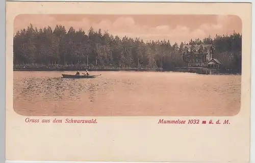 (105779) AK Mummelsee, Gruss aus dem Schwarzwald, 1908