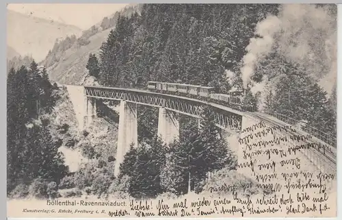 (105777) AK Höllenthal im Schwarzwald, Ravennaviadukt, 1904