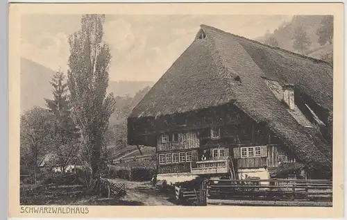 (105773) AK Schwarzwald, Schwarzwaldhaus, vor 1945