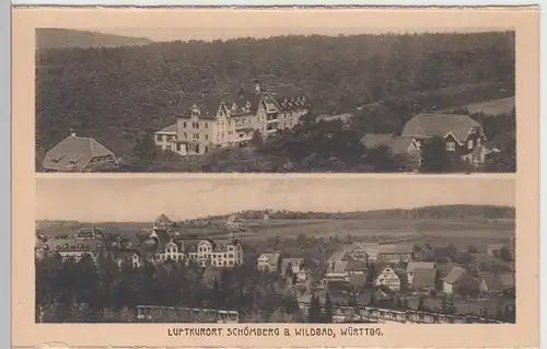 (105590) AK Schömberg bei Wildbad, Mehrbild, aus Leporello vor 1945