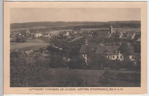 (105589) AK Schömberg bei Wildbad, Totale, aus Leporello vor 1945