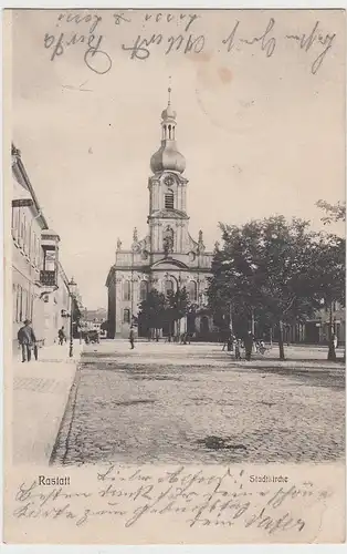 (105035) AK Rastatt, Stadtkirche 1905