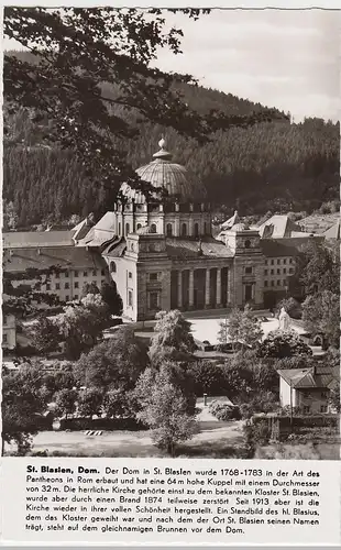 (104955) Foto AK St. Blasien, Dom, 1950er